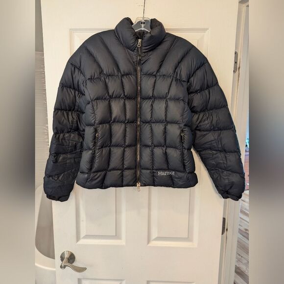 Marmot Women's 650 Fill Goose Down Quilted black Puffer Jacket Womens Full S/P - Picture 5 of 14